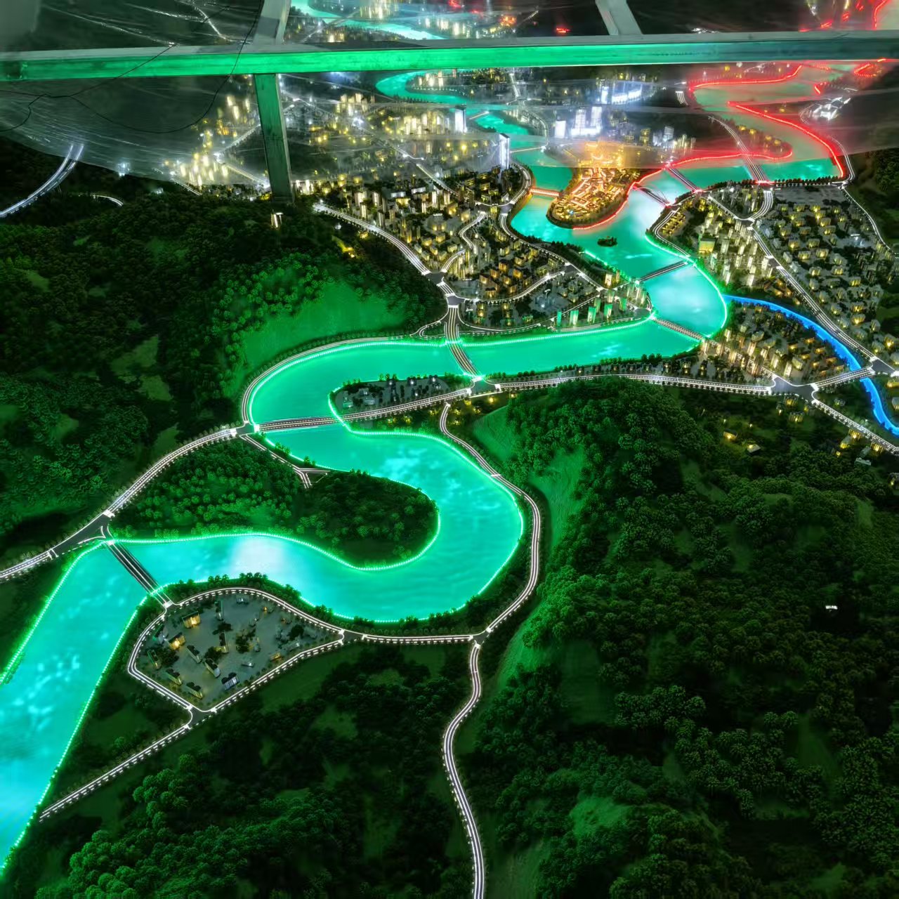 贵州铜仁规划沙盘 4K 高清 LED 可视化展示项目